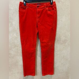 Merona Bright Red Women's Straight leg corduroy Jeans size 12
